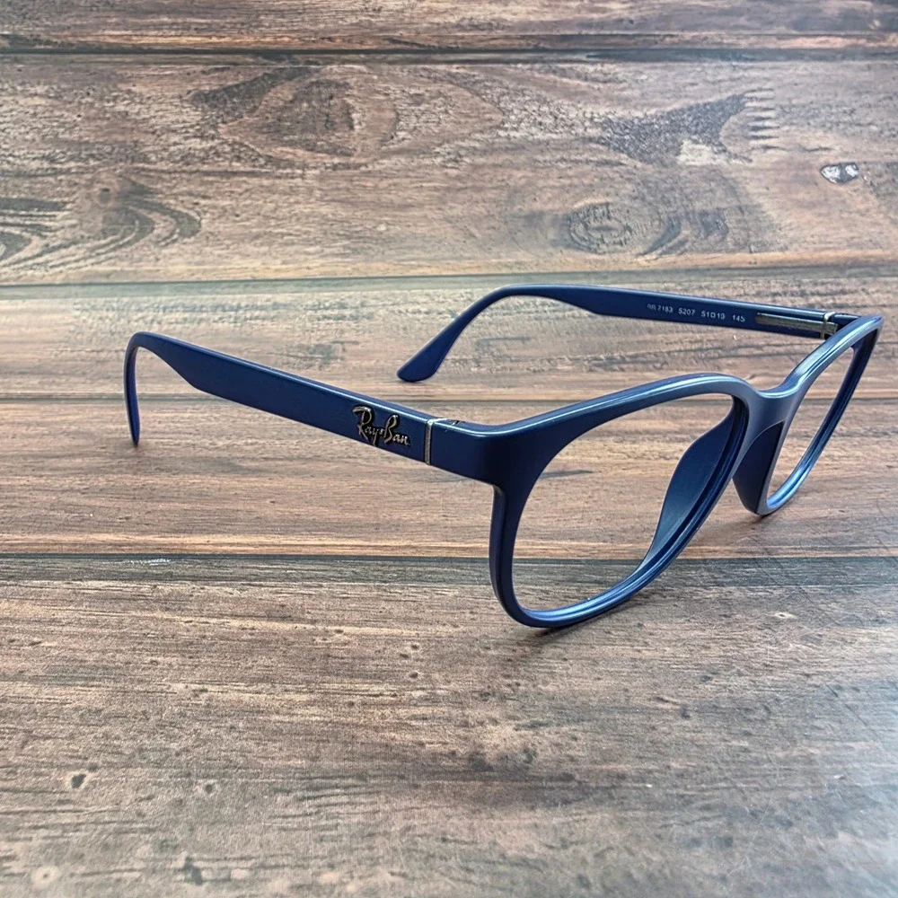 Ray-Ban‎ RB 7183 5207 Liteforce Matte Blue Eyeglasses Frames 51-19-145 Italy